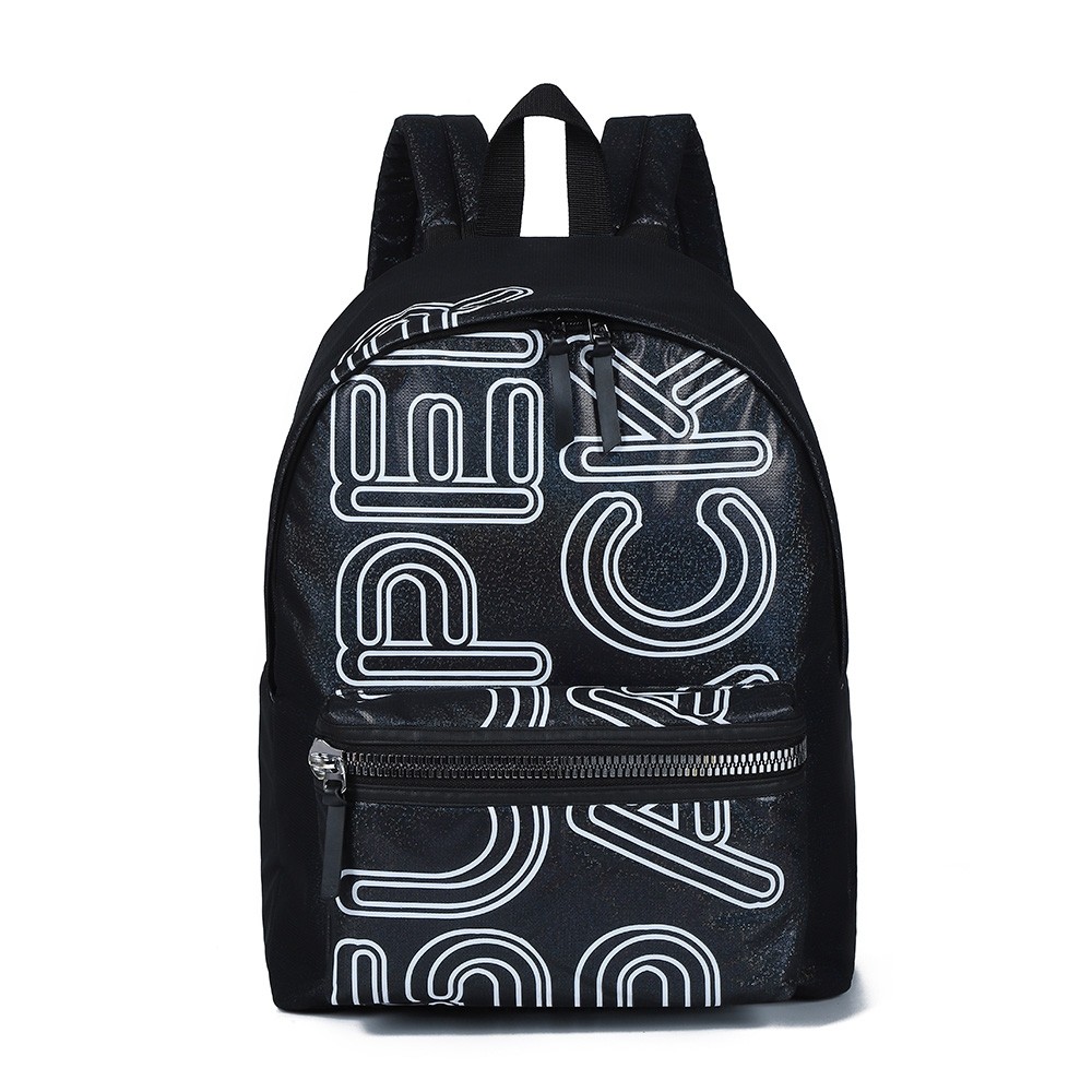 Ghiozdan sintetic SUPERPACK, bretele ajustabile, spate buretat, buzunar frontal, 39x30x16 cm - imagine 9